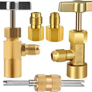 Herramienta dispensadora de refrigerante de válvula de lata R134A.